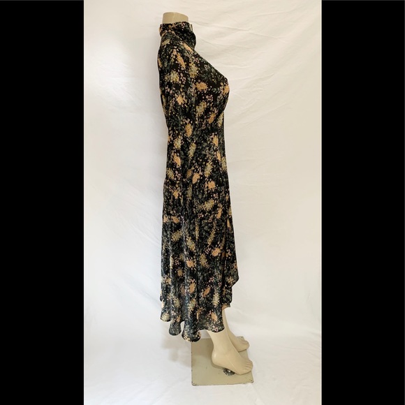 Zara Sz Large Floral Print Long Sleeve Midi Dress - Picture 6 of 12